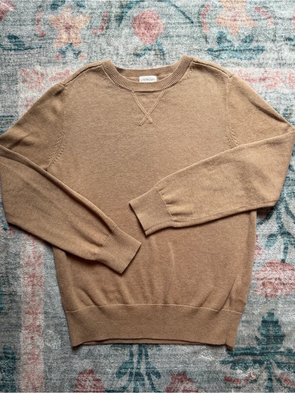 J. Crew Camel Crewneck Sweater - Kids